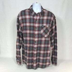Ranch Tough Plaid Flannel Long Sleeve Button Shirt Mens XL Tall Western Outdoor